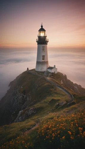 south stack,lighthouse,light house,electric lighthouse,petit minou lighthouse,neist point,north cape,point lighthouse torch,guiding light,sea of fog,northern ireland,cape marguerite,fog banks,northen light,first light,northernlight,red lighthouse,isle of mull,ireland,scotland,Photography,General,Cinematic