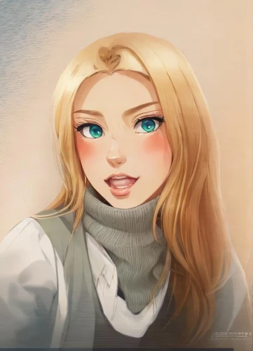 elsa,digital painting,belarus byn,winterblueher,blond girl,scarf,cappuccino,girl portrait,balalaika,romantic portrait,cynthia (subgenus),elza,winter rose,portrait background,madeleine,blonde girl,siberian,a girl's smile,jessamine,custom portrait,Common,Common,Japanese Manga