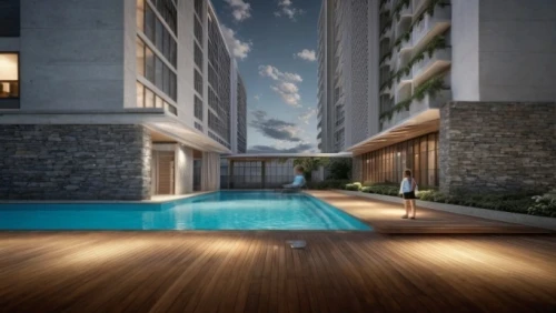 infinity swimming pool,3d rendering,roof top pool,outdoor pool,block balcony,swimming pool,sky apartment,condominium,condo,render,residential tower,apartments,skyscapers,an apartment,dug-out pool,appartment building,residences,3d rendered,landscape design sydney,hotel complex