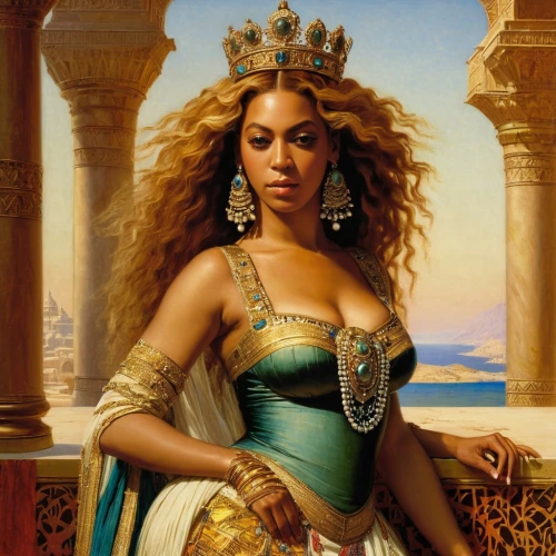 queen,queen bee,queen s,royalty,queen crown,cleopatra,african american woman,a woman,mogul,golden crown,nile,black woman,gold crown,queen of puddings,official portrait,the ruler,beautiful african american women,queen of liberty,queen cage,celtic queen,Art,Classical Oil Painting,Classical Oil Painting 42