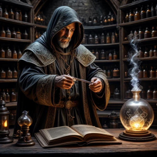 apothecary,candlemaker,alchemy,fortune teller,shopkeeper,divination,magic book,fortune telling,potions,watchmaker,magic grimoire,the abbot of olib,spell,the local administration of mastery,clockmaker,the collector,crypto mining,ball fortune tellers,prayer book,debt spell