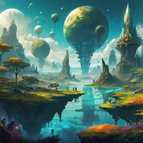 fantasy landscape,futuristic landscape,mushroom landscape,alien planet,alien world,lunar landscape,fantasy world,mushroom island,fantasy picture,fantasy art,ancient city,fantasy city,world digital painting,terraforming,dream world,3d fantasy,fairy world,planet,an island far away landscape,high landscape,Conceptual Art,Fantasy,Fantasy 02