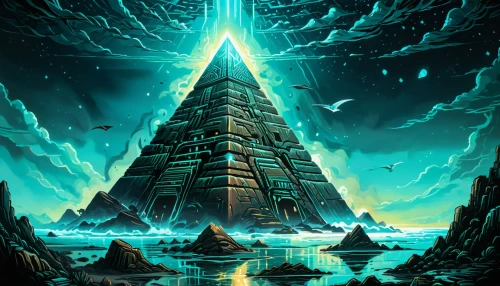 russian pyramid,kharut pyramid,pyramids,pyramid,the great pyramid of giza,step pyramid,eastern pyramid,tower of babel,monolith,stone pyramid,obelisk,megalithic,freemasonry,megalith,ancient city,the ancient world,obelisk tomb,khufu,glass pyramid,ark,Illustration,Realistic Fantasy,Realistic Fantasy 25