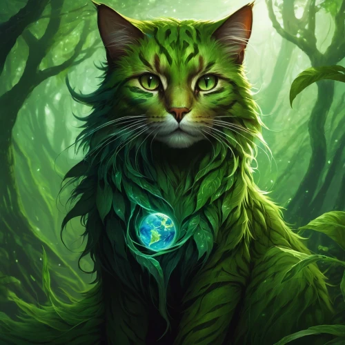 patrol,anahata,aaa,emerald,green aurora,green,druid,cleanup,cheshire,green wallpaper,maincoon,cat,cat vector,felidae,animal feline,feline,dryad,green dragon,green skin,nepeta,Conceptual Art,Fantasy,Fantasy 17