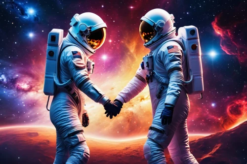 hold hands,astronauts,hand in hand,astronautics,couple - relationship,space walk,spacewalks,holding hands,into each other,handing love,love in air,cosmonautics day,binary system,couple in love,space art,spacewalk,together,the hands embrace,spacesuit,connection,Photography,General,Realistic