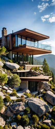 dunes house,house in mountains,house in the mountains,modern architecture,cubic house,the cabin in the mountains,luxury property,alpine style,luxury real estate,modern house,new england style house,mountain stone edge,roof landscape,glass rock,house by the water,beautiful home,futuristic architecture,luxury home,timber house,summer house