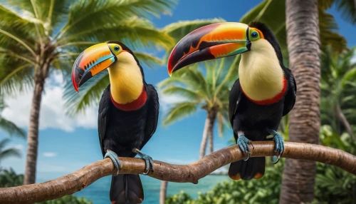 tropical birds,toucans,toucan perched on a branch,parrot couple,couple macaw,macaws,macaws of south america,keel billed toucan,keel-billed toucan,perched toucan,tropical animals,toco toucan,rare parrots,chestnut-billed toucan,tropical bird climber,parrots,tucan,birds on a branch,colorful birds,macaws blue gold,Photography,General,Commercial