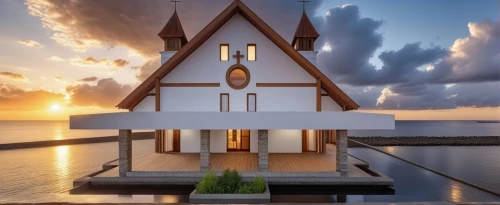 sunken church,island church,house by the water,wooden church,holiday villa,house of prayer,architectural style,inverted cottage,beautiful home,house with lake,little church,wooden house,stilt house,cube stilt houses,asian architecture,black church,miniature house,summer house,house of the sea,house insurance,Photography,General,Realistic