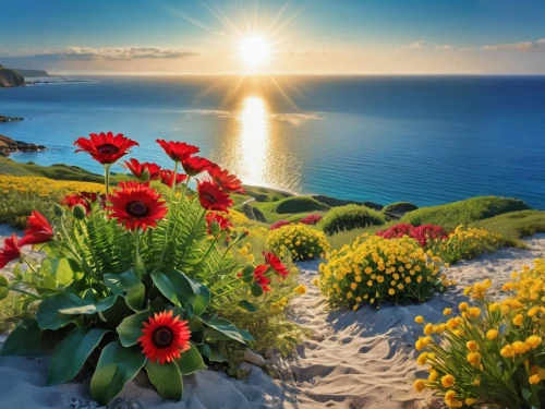 splendor of flowers,flower in sunset,cape marguerites,sun daisies,australian daisies,sea of flowers,sand coreopsis,italy liguria,full hd wallpaper,flower background,blanket of flowers,beautiful landscape,colorful flowers,flowers png,sun flowers,beautiful flowers,blanket flowers,greek island,sea carnations,background view nature