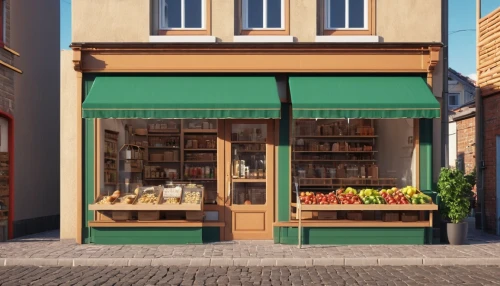 bookshop,store fronts,storefront,store front,bookstore,kitchen shop,apothecary,bakery,book store,greengrocer,french confectionery,village shop,pastry shop,pâtisserie,grocer,flower shop,awnings,shopkeeper,fruit stand,pharmacy,Photography,General,Realistic