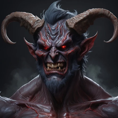 krampus,devil,minotaur,horned,demon,daemon,satan,horns,imp,cow horned head,the devil,splitting maul,diablo,twitch icon,snarling,angry man,devil's tongue,devilwood,orc,maul,Conceptual Art,Fantasy,Fantasy 01