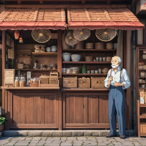 village shop,shopkeeper,watercolor tea shop,apothecary,convenience store,merchant,izakaya,darjeeling,soap shop,greengrocer,kitchen shop,vendor,pharmacy,japanese tea,bakery,brandy shop,street cafe,coffe-shop,grocer,market stall,Photography,General,Realistic