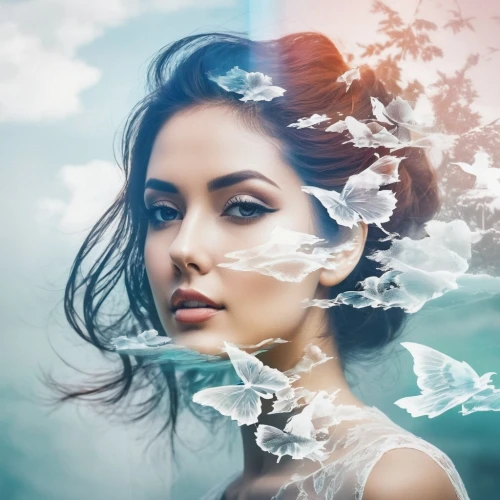 blue butterfly background,butterfly background,image manipulation,photo manipulation,photoshop manipulation,mystical portrait of a girl,photomanipulation,mermaid background,portrait background,ulysses butterfly,faerie,abstract air backdrop,blue butterflies,faery,isolated butterfly,creative background,digital compositing,blue butterfly,butterfly isolated,white butterflies,Photography,Artistic Photography,Artistic Photography 07