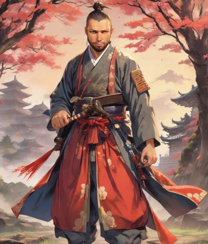 samurai,samurai fighter,yi sun sin,kenjutsu,japanese sakura background,sensei,monk,xing yi quan,shuanghuan noble,goki,hanbok,mukimono,sanshou,wuchang,haidong gumdo,sōjutsu,baozi,mulan,swordsman,tsukemono,Digital Art,Anime