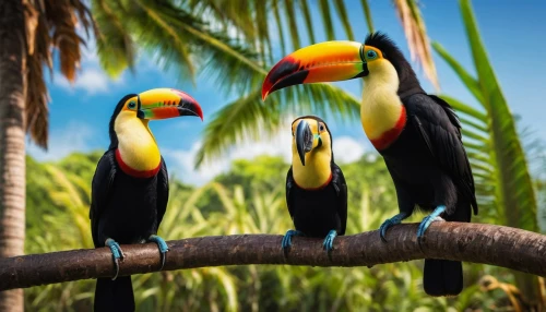 toucans,tropical birds,parrot couple,toucan perched on a branch,couple macaw,macaws of south america,keel-billed toucan,keel billed toucan,macaws,toco toucan,chestnut-billed toucan,rare parrots,perched toucan,colorful birds,yellow throated toucan,parrots,black macaws sari,macaws blue gold,black toucan,birds on a branch,Photography,General,Commercial