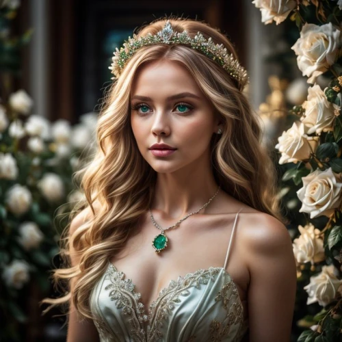 tiara,bridal jewelry,jessamine,fairy queen,cinderella,spring crown,ivy,white rose snow queen,elsa,diadem,bridal,beautiful girl with flowers,girl in a wreath,enchanting,celtic queen,bridal veil,celtic woman,princess crown,flower crown,tiana