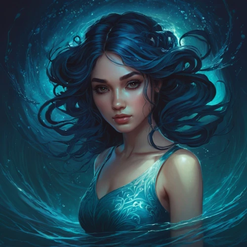 water nymph,mermaid vectors,siren,mermaid background,fantasy portrait,the sea maid,merfolk,mermaid,watery heart,blue enchantress,water rose,believe in mermaids,water creature,ocean blue,aquarius,underwater background,jasmine blue,ocean,under the water,nami,Conceptual Art,Fantasy,Fantasy 17