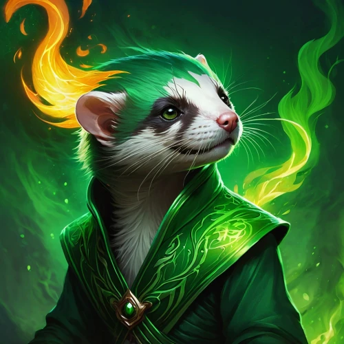 ferret,weasel,splinter,polecat,patrol,rataplan,color rat,druid,year of the rat,opossum,rat na,rat,common opossum,cullen skink,rodentia icons,bush rat,mustelid,scandia gnome,rotglühender poker,lokportrait,Conceptual Art,Fantasy,Fantasy 17