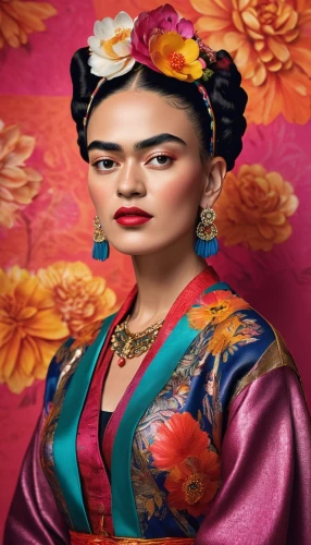 frida,geisha,hanbok,geisha girl,oriental princess,asian costume,kimono fabric,oriental painting,mulan,portrait background,oriental girl,inner mongolian beauty,asian woman,kimono,taiwanese opera,asia,chinese art,floral japanese,vintage asian,azerbaijan azn,Conceptual Art,Daily,Daily 10