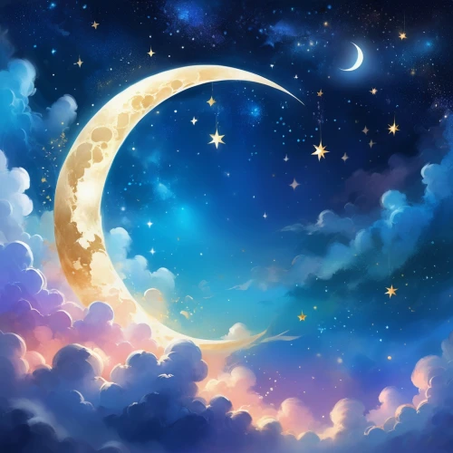 moon and star background,stars and moon,moon and star,crescent moon,hanging moon,celestial bodies,moon phase,the moon and the stars,celestial body,moonlit night,moon night,night sky,moons,starry sky,the night sky,moonbeam,moonlit,nightsky,moon,sun moon,Illustration,Realistic Fantasy,Realistic Fantasy 01