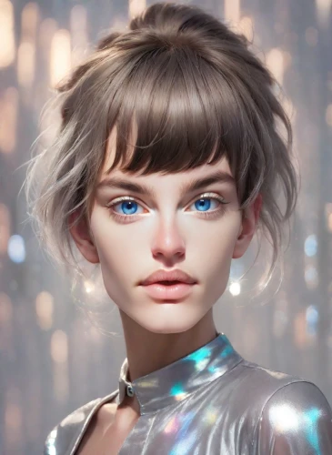 valerian,bjork,gentiana,pixie-bob,cgi,violet head elf,chainlink,eleven,ai,silver,fantasy portrait,fantasia,pearl onion,b3d,disco,cyborg,et,avatar,aura,luminous,Photography,Realistic