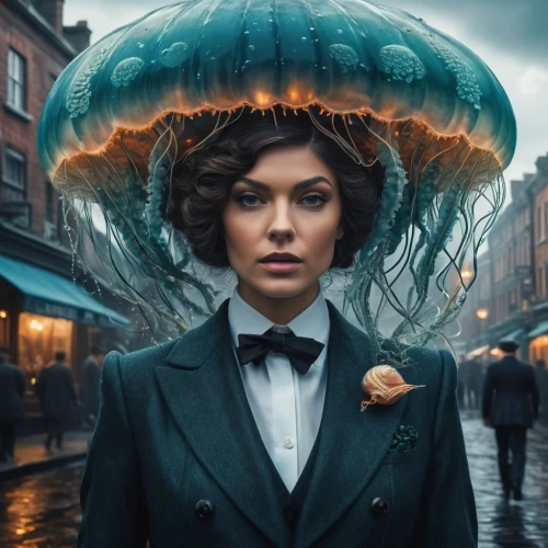 the hat of the woman,victorian lady,woman's hat,the hat-female,umbrella mushrooms,cloche hat,man with umbrella,photoshop manipulation,umbrella,beautiful bonnet,the victorian era,brolly,conical hat,bonnet,photo manipulation,vintage woman,aerial view umbrella,conceptual photography,fairy peacock,parasols,Photography,General,Fantasy