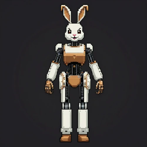 wood rabbit,pixel art,deco bunny,rabbit,white rabbit,pixel,pixelgrafic,jack rabbit,white bunny,bunny,minibot,brown rabbit,easter bunny,mech,pubg mascot,gray hare,little rabbit,rabbits,bolt-004,robot,Unique,Pixel,Pixel 01