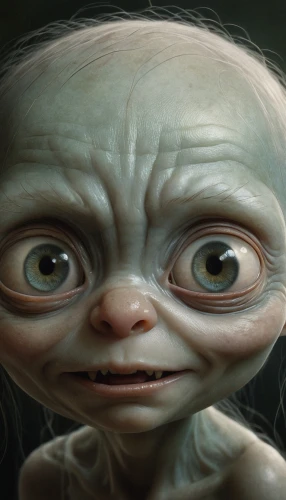goblin,et,fgoblin,alien,cgi,woman frog,hag,head of garlic,physiognomy,child crying,big eyes,crying baby,it,hardneck garlic,2080ti graphics card,doll's facial features,elf,extraterrestrial,baby crying,primitive person,Illustration,Abstract Fantasy,Abstract Fantasy 06