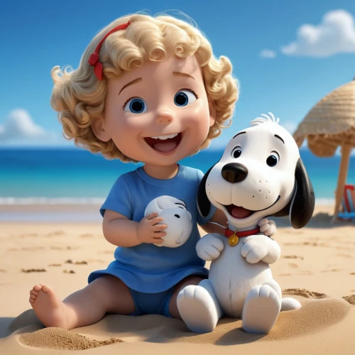 cute cartoon character,agnes,snoopy,cute cartoon image,toy dog,toy's story,bichon,white dog,dolly,bichon frisé,little boy and girl,playing in the sand,on the beach,peanuts,baby and teddy,polar bear children,3d teddy,shoun the sheep,animal film,playschool,Unique,3D,3D Character
