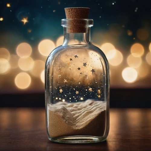 message in a bottle,isolated bottle,glass jar,the bottle,poison bottle,bottle of oil,fireflies,empty jar,candlemaker,fairy dust,star scatter,potions,constellation,falling star,a drop of,photo manipulation,cinnamon stars,jar,christmas scent,moonshine,Photography,General,Cinematic