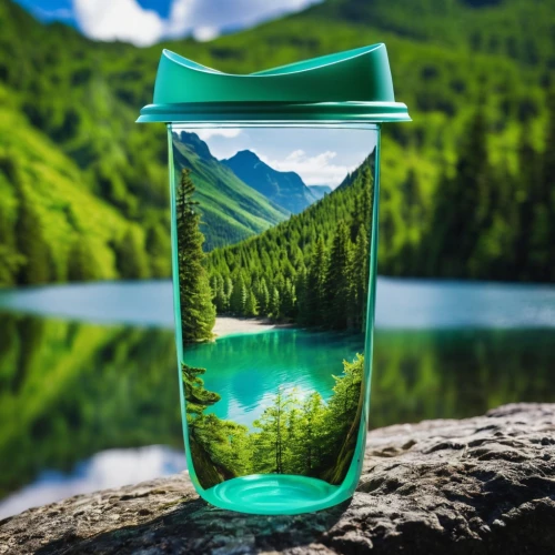 eco-friendly cups,glass mug,coffee tumbler,water cup,water jug,green water,drinkware,glass cup,green trees with water,tea jar,natural water,background view nature,tea glass,mason jar,glass container,water bottle,enhanced water,colorful water,water filter,glass jar,Photography,General,Realistic