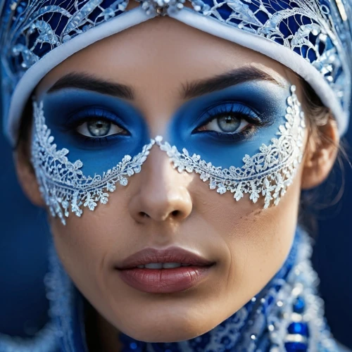 blue enchantress,peacock eye,blue peacock,ojos azules,silvery blue,the blue eye,indian bride,cobalt blue,venetian mask,indian woman,masquerade,majorelle blue,the carnival of venice,blue eye,blue and white,women's eyes,jasmine blue,shades of blue,silver blue,indian girl