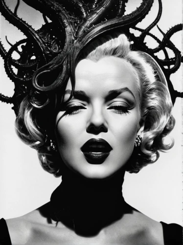 marylin monroe,marylyn monroe - female,gena rolands-hollywood,vampira,merilyn monroe,marilyn,annemone,headpiece,beehive,madonna,artificial hair integrations,jane russell-female,queen bee,headdress,showgirl,widow spider,femme fatale,queen of the night,beauty icons,feather headdress,Photography,Artistic Photography,Artistic Photography 06