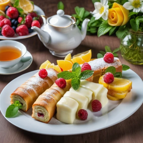 fruit plate,fruit platter,sweets tea snacks,fresh fruits,sweetmeats,fruit tea,coffee fruits,sweet pastries,pastries,fruit butter,mixed fruit cake,sweet food,strawberry roll,durian spring roll,breakfast roll,breakfast buffet,fresh fruit,fruit slices,fruit and vegetable juice,roll cake,Photography,General,Realistic