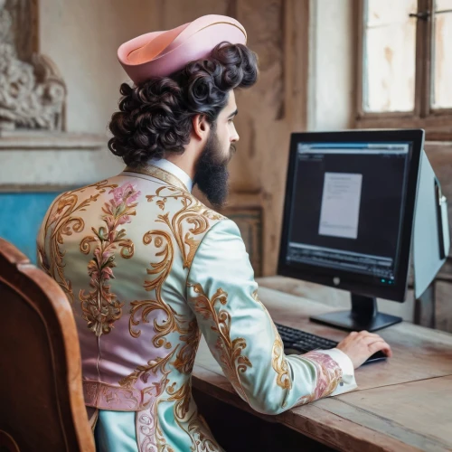man with a computer,girl at the computer,digitization of library,computer business,napoleon iii style,personal computer,computer program,online banking,computer addiction,computer,anachronism,the local administration of mastery,ottoman,computer code,matador,digitization,online payment,barberini,computer desk,persian poet,Conceptual Art,Fantasy,Fantasy 24