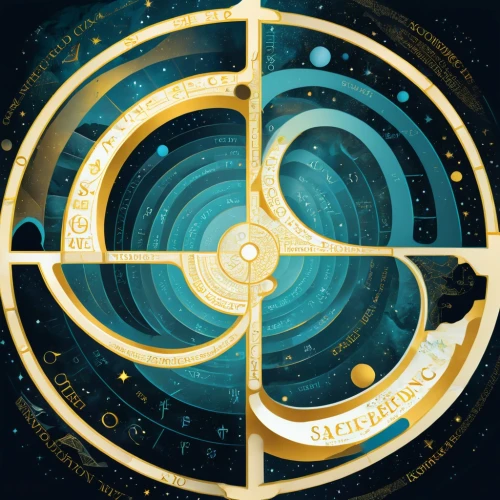 planisphere,orrery,time spiral,compass,magnetic compass,radial,spiral background,compass direction,bearing compass,geocentric,harmonia macrocosmica,starfield,clockmaker,star chart,concentric,armillary sphere,astronomical clock,horoscope libra,inner planets,horoscope pisces,Illustration,Vector,Vector 21