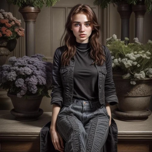 bunches of rowan,menswear for women,woman in menswear,bolero jacket,elegant,liberty cotton,rowan,vogue,grey background,young woman,cardigan,sitting on a chair,model beauty,girl in overalls,elegance,overalls,young model istanbul,see-through clothing,romantic look,women's clothing