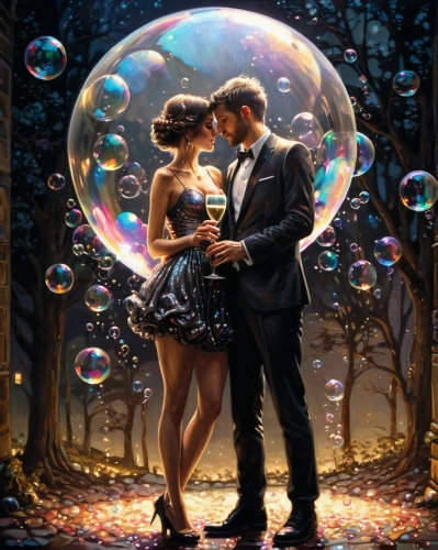 ballroom dance,mirror ball,crystal ball-photography,crystal ball,prism ball,soap bubbles,soap bubble,fantasy picture,romantic portrait,romantic scene,waltz,social,magical moment,fairytale,the ball,ballroom,talk bubble,amorous,a fairy tale,love in air,Conceptual Art,Fantasy,Fantasy 18