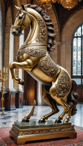 griffon bruxellois,pegasus,prancing horse,lion capital,golden unicorn,carousel horse,equestrian statue,bronze horseman,gryphon,eros statue,bronze sculpture,equestrian,pegaso iberia,orsay,horse-rocking chair,drexel,art nouveau,heraldic animal,wooden horse,the horse at the fountain,Photography,General,Realistic