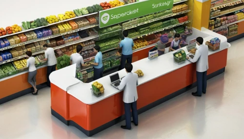 convenience store,cashier,supermarket,grocer,grocery,cart with products,vending cart,product display,grocery store,seed stand,minimarket,kiosk,fruit stand,fruit stands,supermarket shelf,shopkeeper,groceries,shopper,grocery cart,packaging and labeling,Illustration,Realistic Fantasy,Realistic Fantasy 05