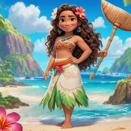 moana,hula,polynesian girl,luau,polynesian,lilo,polynesia,aloha,tiana,tahiti,maui,south pacific,kalua,mai tai,fiji,napali,hawaiian,bora-bora,mahé,rapa nui,Illustration,Japanese style,Japanese Style 02