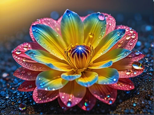 flower of water-lily,dew drops on flower,water lily flower,water flower,colorful daisy,water lotus,water lily,waterlily,rain lily,cosmic flower,pond flower,water lily leaf,water lily plate,flower water,water lily bud,water lilly,african daisy,decorative flower,colorful glass,plastic flower,Photography,General,Realistic