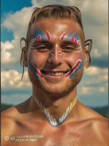 rodeo clown,cirque du soleil,face paint,face painting,cosmetic,cirque,bodypainting,neanderthal,kaňky,circus animal,barbarian,multicolor faces,tiktok icon,spevavý,germanic tribes,wifi png,natural cosmetic,adobe photoshop,medical face mask,facial cancer,Photography,General,Realistic