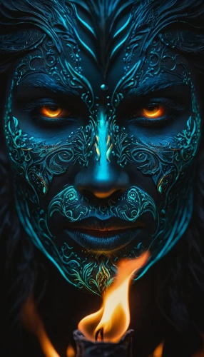 theyyam,fire background,maori,shamanic,fire artist,shaman,poseidon god face,shamanism,avatar,flame spirit,fire eyes,garuda,hanuman,moana,fantasy portrait,fire eater,tribal bull,lord shiva,fire-eater,aboriginal,Photography,General,Fantasy