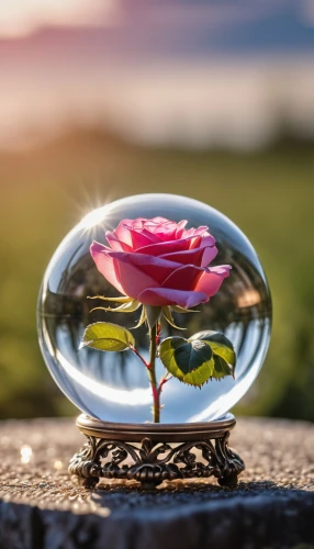 crystal ball-photography,lensball,landscape rose,flower background,paper flower background,globe flower,mirror in a drop,rose bloom,frame rose,roses frame,peony frame,romantic rose,crystal ball,petal of a rose,rose frame,rose flower,flower in sunset,flower frame,glass sphere,flower bowl,Photography,General,Realistic