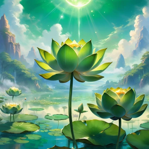 sacred lotus,lotus flowers,stone lotus,lotus on pond,water lotus,lotus flower,lotus blossom,lotus,lotus plants,golden lotus flowers,lotuses,lotus hearts,waterlily,flower of water-lily,lotus ffflower,lotus pond,water lilies,lotus with hands,giant water lily,water lily,Illustration,Realistic Fantasy,Realistic Fantasy 01