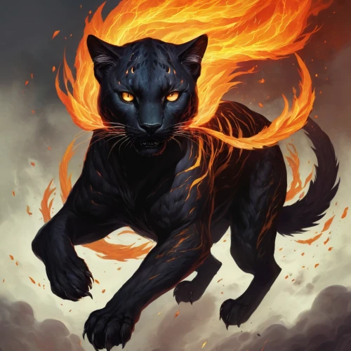 firestar,canis panther,panther,flame spirit,firethorn,fire eyes,fiery,felidae,lion - feline,leopard's bane,black cat,fire horse,capricorn kitz,chartreux,flame of fire,fire red eyes,feral,fire siren,fire devil,cat vector,Conceptual Art,Fantasy,Fantasy 17