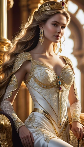 golden crown,bridal clothing,gold filigree,celtic queen,gold crown,regal,cinderella,bridal jewelry,rapunzel,gold foil crown,bridal accessory,bodice,diadem,fantasy woman,princess sofia,camelot,accolade,thracian,breastplate,athena,Photography,General,Realistic