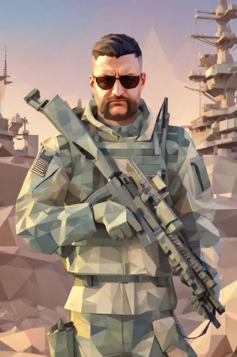 mercenary,medic,pubg mascot,combat medic,sniper,military camouflage,ivan-tea,spy,infiltrator,cargo,tactical,kapparis,war veteran,vietnam veteran,pat,snipey,grenadier,admiral von tromp,monkey soldier,enforcer,Digital Art,Low-Poly