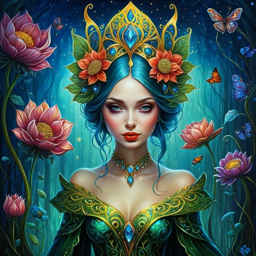fantasy portrait,elven flower,flora,fantasy art,fairy queen,flower fairy,fairy peacock,faerie,the enchantress,lotus blossom,faery,lotus hearts,sacred lotus,water lotus,masquerade,mystical portrait of a girl,water nymph,girl in flowers,vanessa (butterfly),rosa 'the fairy,Photography,General,Natural